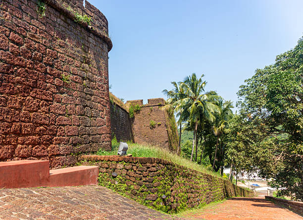 istock Historic fort walls with palm trees in Goa 2228288857
