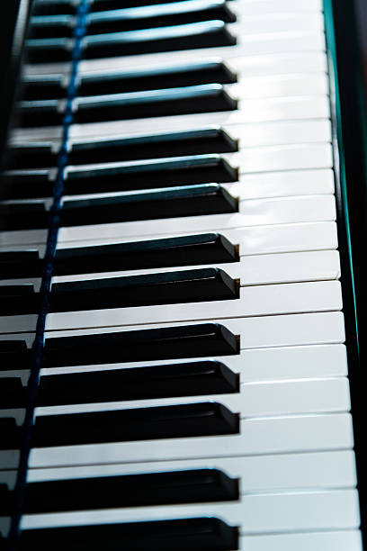 Close up of piano keys