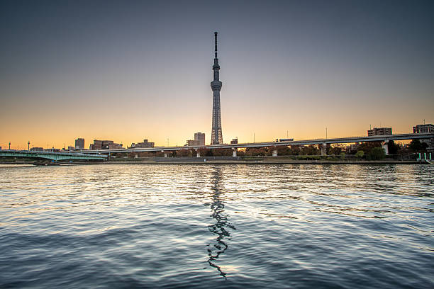 istock Tokyo Skytree at Sunrise with Water Reflection 2228294123