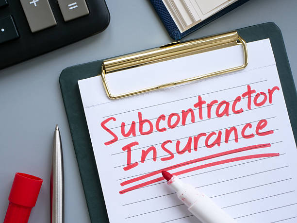 istock Subcontractor insurance written on a clipboard. 2228294370