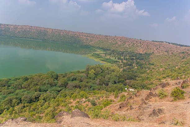 istock Panoramic View of Lonar Crater Lake 2228295579