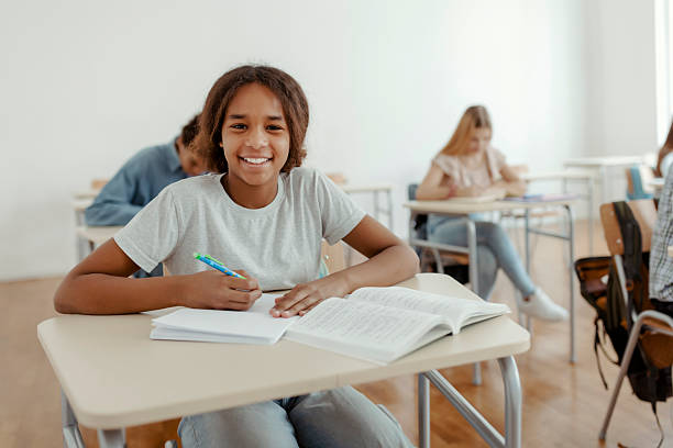 istock Portrait of Schoolchild Looking at Camera in Classroom 2228295747