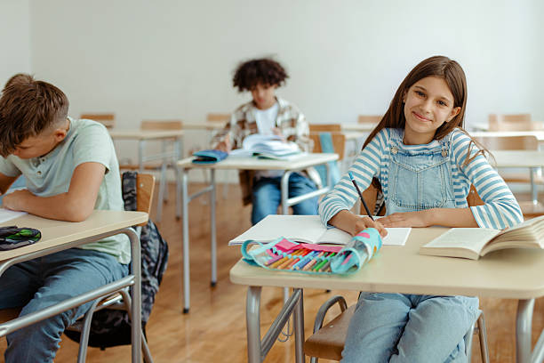 istock Portrait of Schoolchild in Classroom During Learning Activity 2228295768