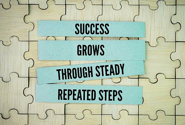 istock Inspirational and motivational words or quotes Success grows through steady, repeated steps 2228295942