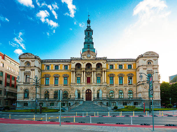 istock Historic Bilbao City Hall in Spain with ornate architecture 2228299541