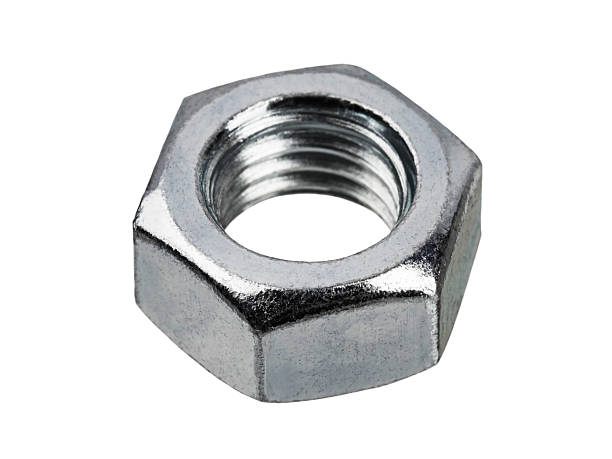 istock screws and self-tapping screws made of white metal, isolate on a white background, space for text 2228301157