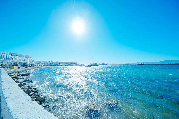Beautiful Mykonos landscape with ocean