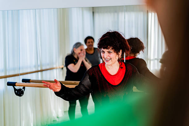 istock Senior woman rehearsing ballet movements at the studio 2228303336