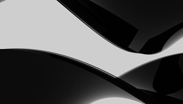 istock Monochromatic abstract illustration featuring smooth, curved black and white shapes 2228304702