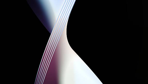 istock Abstract illustration featuring curved and winding shapes on a black background 2228304746