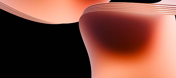 Thick glass abstraction made with glass vase and glass on shallow depth of field.