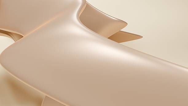 istock Smooth, flowing shapes in soft cream create an abstract design 2228304834