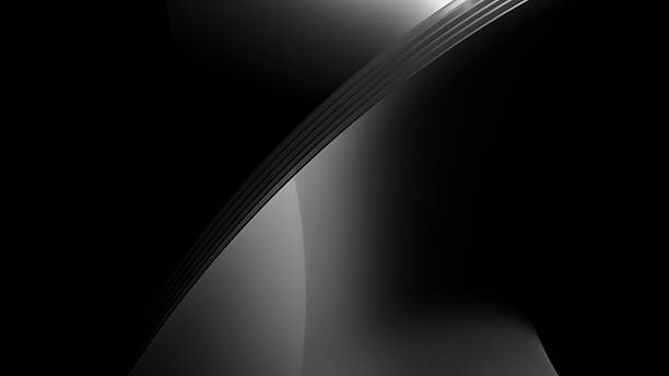istock The dark abstract background features a sleek curved gradient that transitions from dark gray to light gray 2228304918