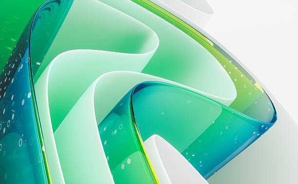 istock Abstract transparent layered crystal glass with white paper. digital document concept. 3d rendering 2228306456