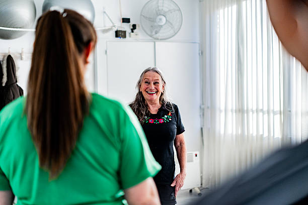 istock Senior woman talking with friends in the studio 2228307288