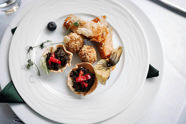 Tasty appetizer in a luxury restaurant