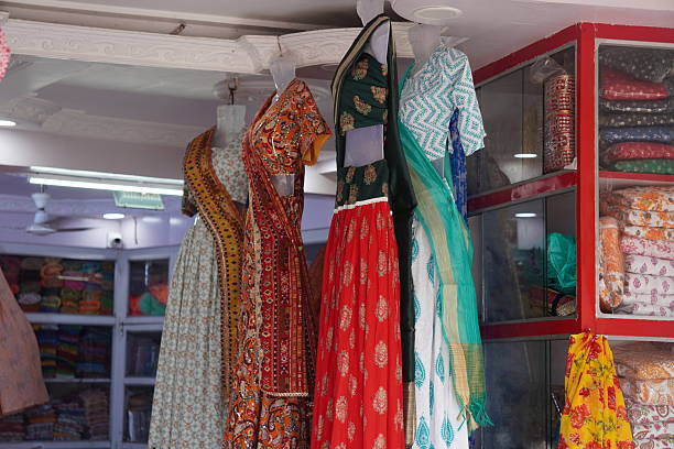 istock A stack of mannequins are with ladies garments 2228311394