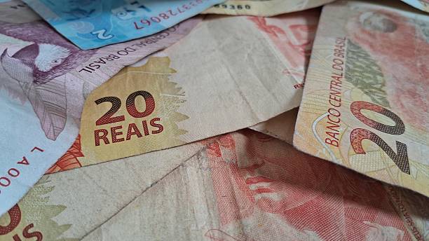 istock Close up of Brazilian currency notes 2228318483