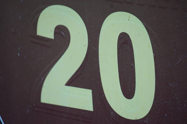 istock The number 20 is displayed on a board 2228320594