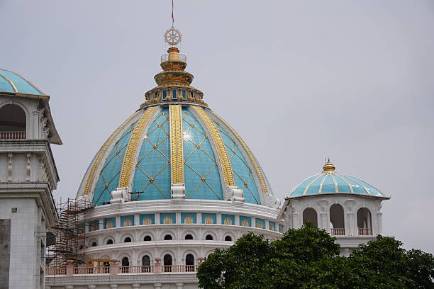 istock Ornate Blue Temple Dome with Gold Detailing under Overcast Sky 2228320955