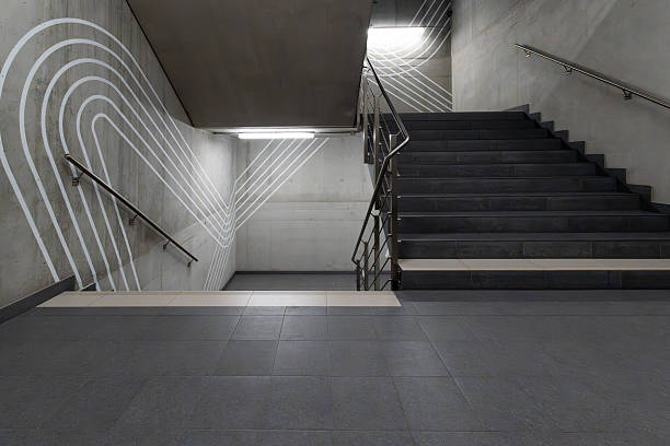 istock Liminal Concrete Stairwell Graphic Lines Architecture 2228324710