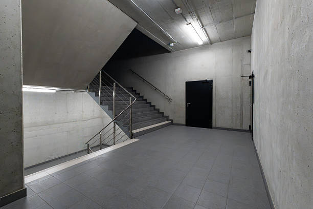 istock Minimalist Industrial Concrete Stairwell Architecture 2228324722