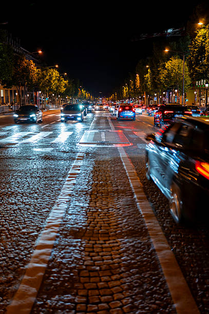 istock Night city street with reflections. 2228330233