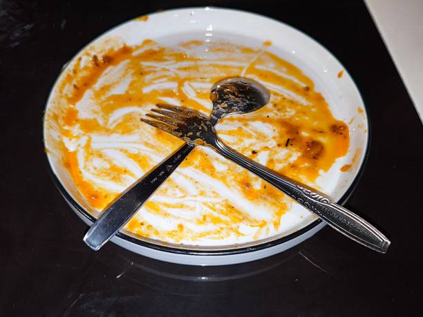 istock Dirty Plate with Utensils After Meal 2228332477