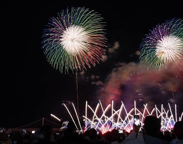 istock Spectacular Fireworks Light Up the Night Sky In Busan, Korea. 2228333522