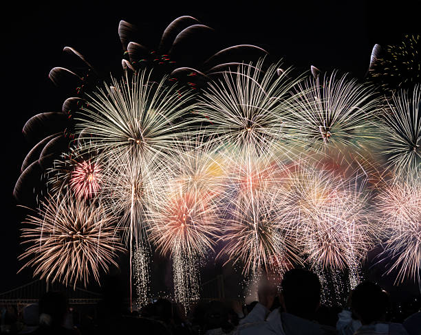 istock Spectacular Fireworks Light Up the Night Sky In Busan, Korea. 2228333529