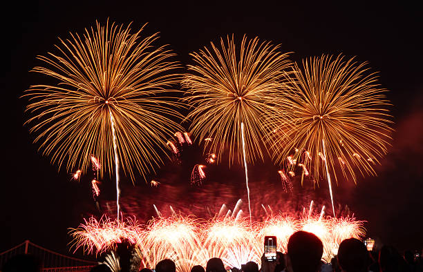 istock Spectacular Fireworks Light Up the Night Sky In Busan, Korea. 2228333541