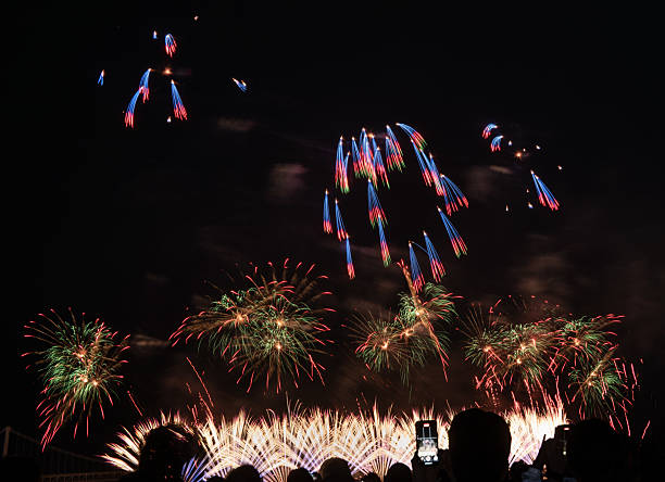 istock Spectacular Fireworks Light Up the Night Sky In Busan, Korea. 2228333549