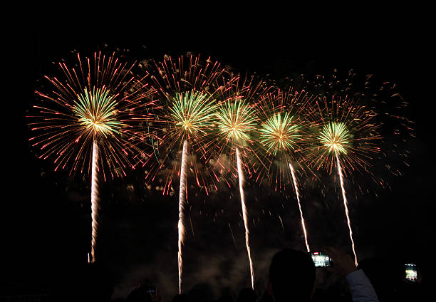 istock Spectacular Fireworks Light Up the Night Sky In Busan, Korea. 2228333568