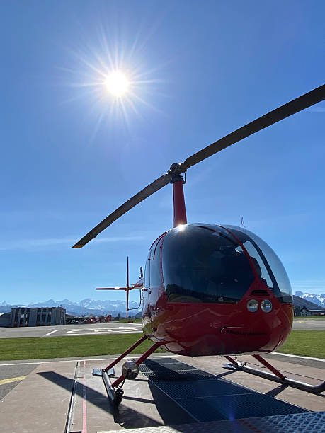 istock Alpine helicopter at rest in mountains 2228333663