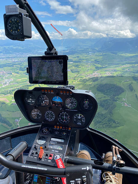 istock Alpine helicopter flies over mountains, cockpit view 2228334201