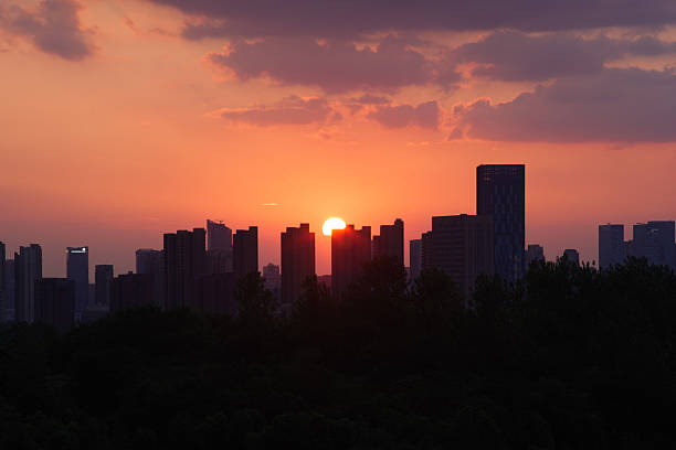 istock Vibrant Sunset Sky with Orange Clouds and Gradient Light – Peaceful Summer Dusk 2228334798