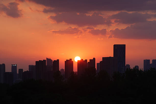 istock Vibrant Sunset Sky with Orange Clouds and Gradient Light – Peaceful Summer Dusk 2228334810