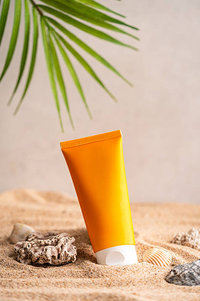 istock Sunblock or sunscreen in cosmetic tube 2228341596