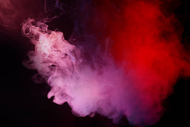 istock Blue and pink steam on a black background. 2228342247