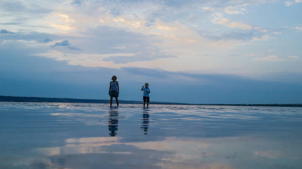 istock Salty estuary after sunset close-up 2228346728
