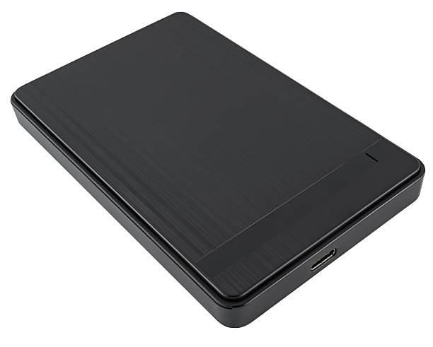 istock Pocket for memory stick, portable storage device, external hard drive or SSD, on a white background in isolation 2228350256