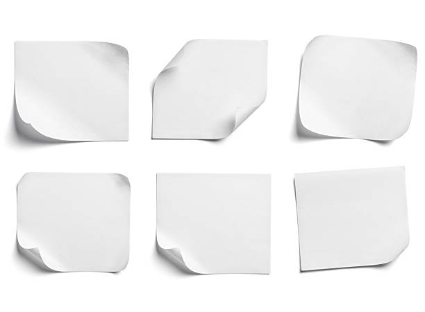 istock paper message note reminder adhesive sticker blank background white empty sticky tag sign office 2228352680