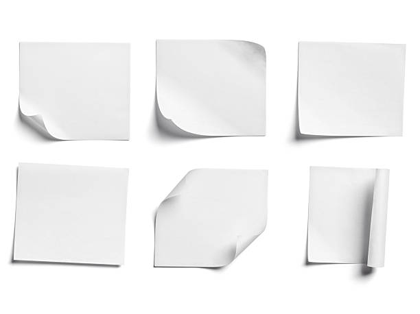 istock paper message note reminder adhesive sticker blank background white empty sticky tag sign office 2228352789