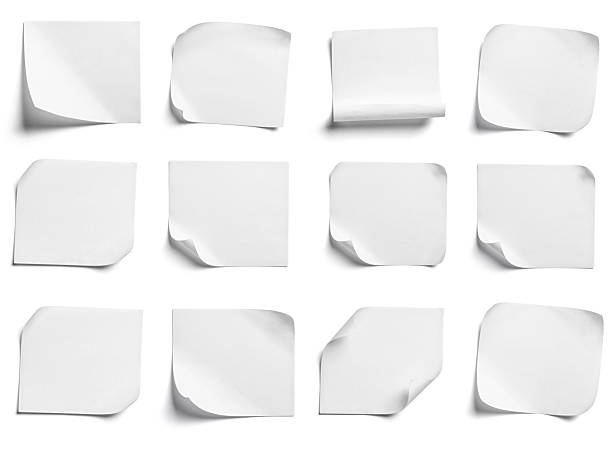 istock paper message note reminder adhesive sticker blank background white empty sticky tag sign office 2228352998
