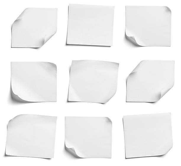 istock paper message note reminder adhesive sticker blank background white empty sticky tag sign office 2228353167