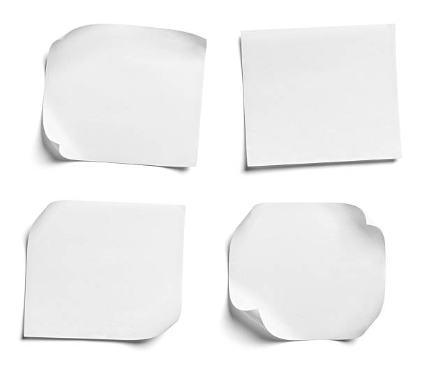 istock paper message note reminder adhesive sticker blank background white empty sticky tag sign office 2228353206