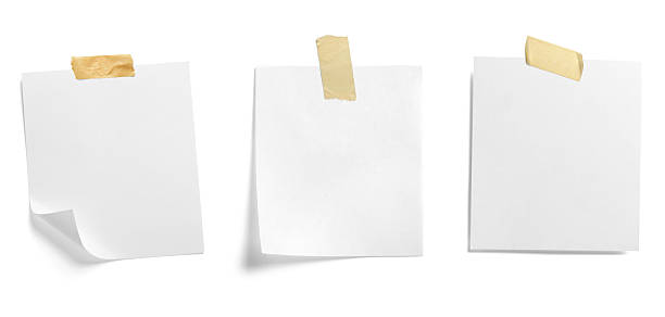 istock paper message note reminder blank background office business white empty page label adhesive tape 2228353920