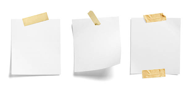 istock paper message note reminder blank background office business white empty page label adhesive tape 2228354005