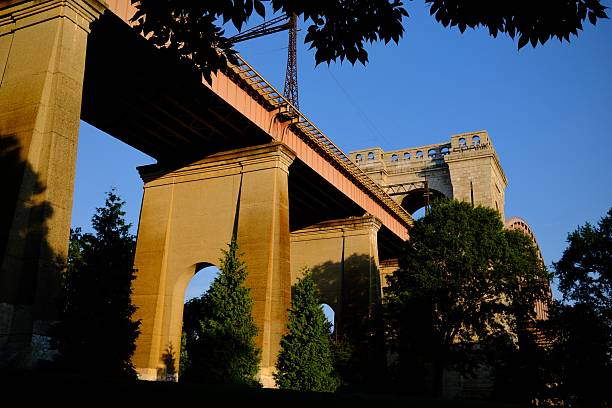 istock Hell Gate Bridge During Astoria Park Sunrise (Queens, New York, USA) 2228359570