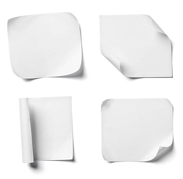 istock paper message note reminder adhesive sticker blank background white empty sticky tag sign office 2228375480